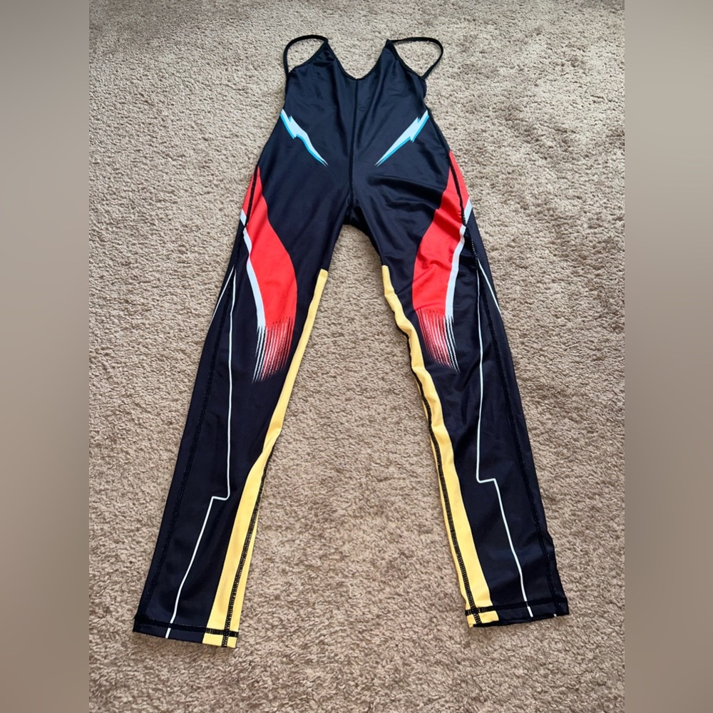 CUTE graphic skin tight jumpsuit